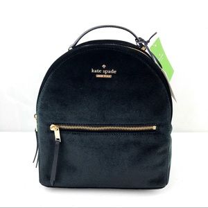 Kate Spade Black Backpack velvet Sammi